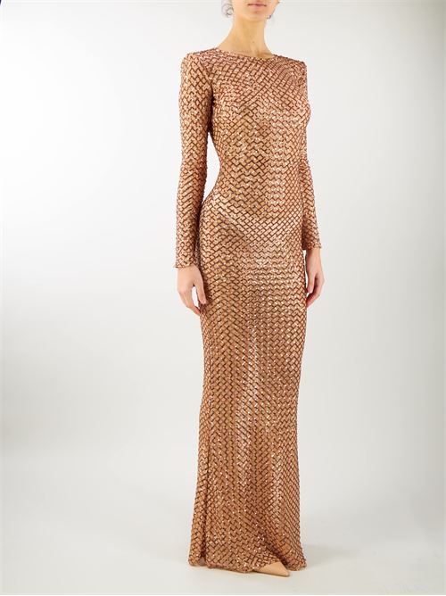Red Carpet dress in herringbone pattern sequins Elisabetta Franchi ELISABETTA FRANCHI | abito | AB55042E2283